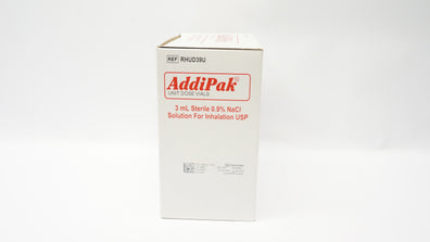 Teleflex RHUD39U AddiPak 3mL 0.9% NaCl Solution for Inhalation USP - Box of 100